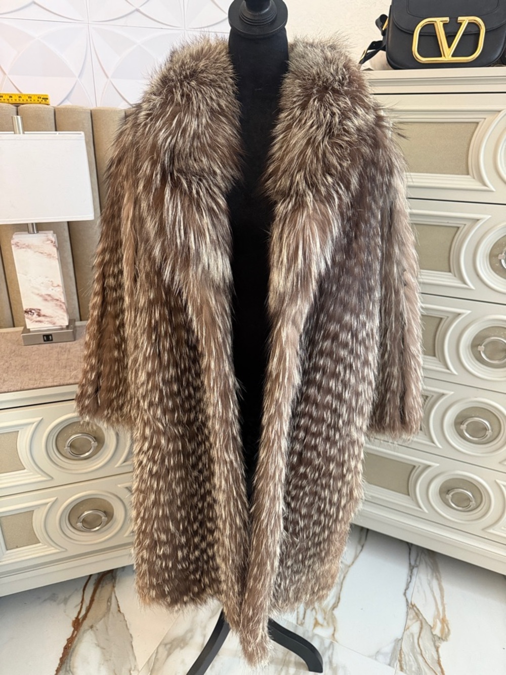 SAFA FURS SAGA FOX FUR SEMILONG COAT